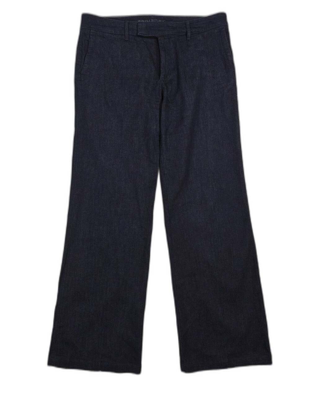 Womens Banana Republic Wide Leg Pants Dark Blue Size 31L